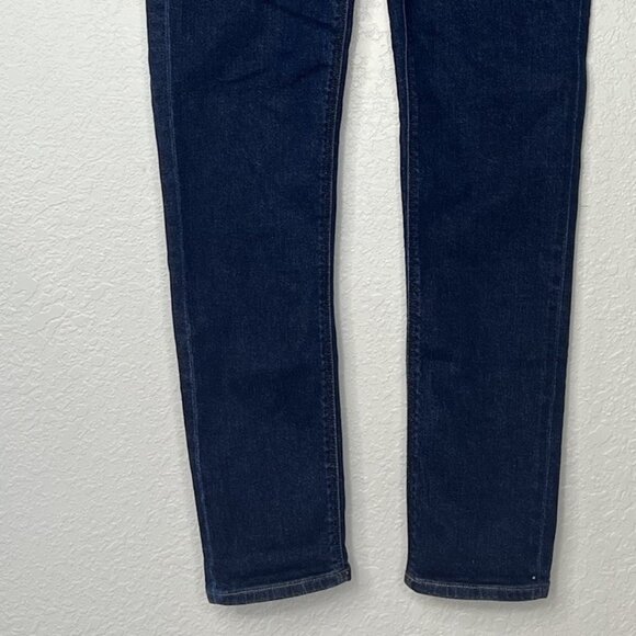 American Eagle Mom Jeans Stretch Super High Rise Dark Wash Denim 2 Long - Picture 5 of 16